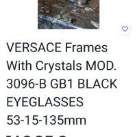 VERSACE Frames 3096-B GB1 BLACK EYEGLASSES 53-15-135mm диоптрични очила , снимка 7 - Слънчеви и диоптрични очила - 33400063