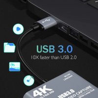 HDMI - USB 3.0 Video Capture Card Game Live Streaming OBS видео кепчър , снимка 6 - Други - 32911446