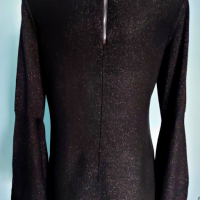 Луксозна блуза тип туника с черно ламе "Melanie lyne"® , снимка 4 - Туники - 36537131