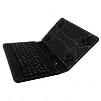 Висококачествен Калъф с клавиатура за таблети 8 инча - micro USB - ЧЕРЕН, снимка 4 - Таблети - 33651686