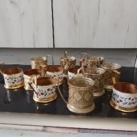 руски стакани 12бр, снимка 1 - Антикварни и старинни предмети - 43849339