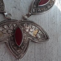 Уникален възрожденски сребърен накит гердан колие огърлица, снимка 2 - Антикварни и старинни предмети - 37838886