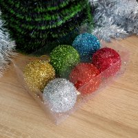 Комплект блестящи коледни топки за елха коледни играчки за украса, снимка 6 - Декорация за дома - 26788247