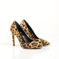 Дамски обувки, С леопардов принт, високи токчета, TRENDELLA 36-37-38-39-40, снимка 1 - Дамски обувки на ток - 43517859