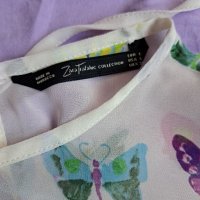 Нежна блузка с пеперуди, снимка 3 - Туники - 37373317