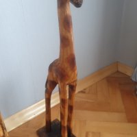 Дървени африкански фигури на жирафи, снимка 5 - Антикварни и старинни предмети - 43900744