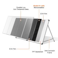 Соларен панел - куфар 100W Монокристал - Пълен комплект!, снимка 7 - Къмпинг осветление - 43640437