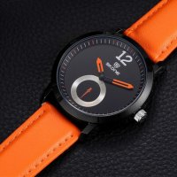 Мъжки часовник 003, кафяв, оранжев и черен, снимка 4 - Мъжки - 28259714
