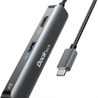 Dockteck USB C хъб, HyperExtended 5-в-1 докинг, 4K 60Hz HDMI, 3хUSB 3.0, снимка 1 - Други - 35109111