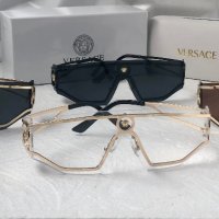 Versace 2023 дамски мъжки слънчеви очила маска черни кафяви прочрачни, снимка 13 - Слънчеви и диоптрични очила - 39842328