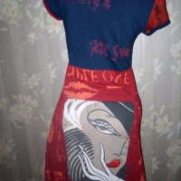 Lulu H Paris- S/ M - Лятна цветна рокля 35% памук, 65% вискоза, снимка 7 - Рокли - 33375558