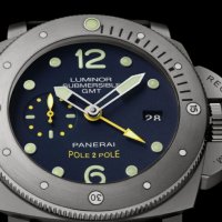 Мъжки  часовник  Panerai Luminor Submersible 1950 3 Days GMT “Pole2Pole”, снимка 3 - Мъжки - 32492565