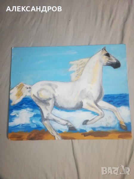 Картина WHITE  кон, снимка 1