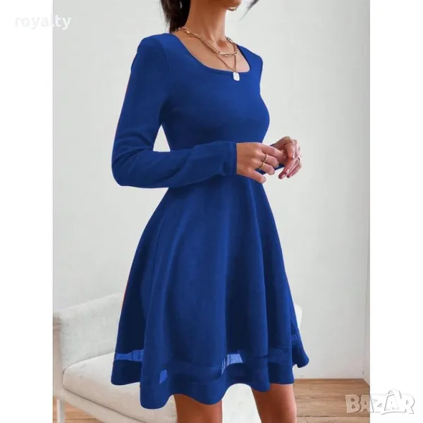 Дамска официална синя рокля, снимка 1