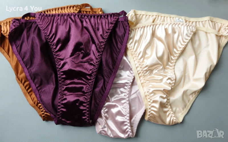 M дамски бикини от сатен в 5 цвята, снимка 1