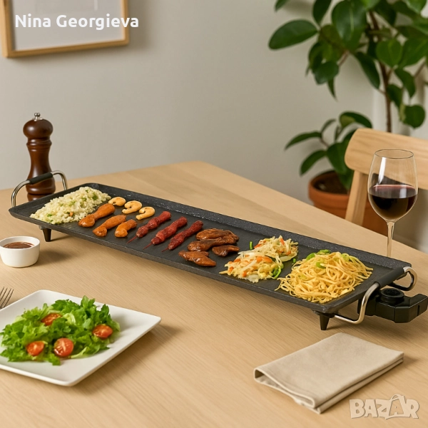 Електрическа скара Royalty Line RL-TP18210 / RL-TP18211, 1800W, Мраморно покритие, 5 нива, Термостат, снимка 1