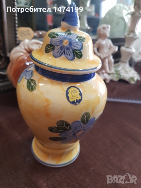 урна/ваза/джинджифилов буркан, ръчно рисуван, снимка 1