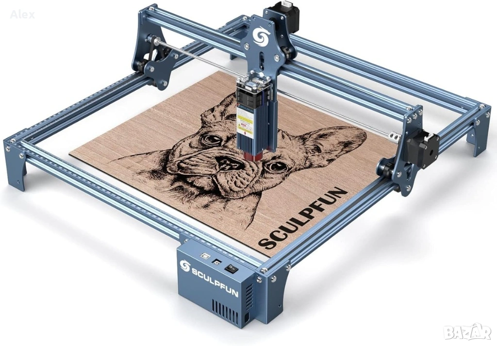 Sculpfun S9 5.5w лазерен гравьор машина за лазерно гравиране и рязане, снимка 1