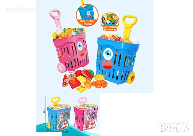 Пазарска кошница с продукти за игра , снимка 1