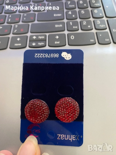 Червени обеци /С-59/, снимка 1