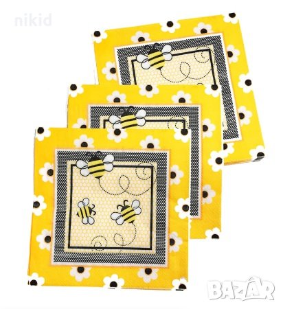 пчели пчела 10 парти салфетки рожден ден, снимка 1