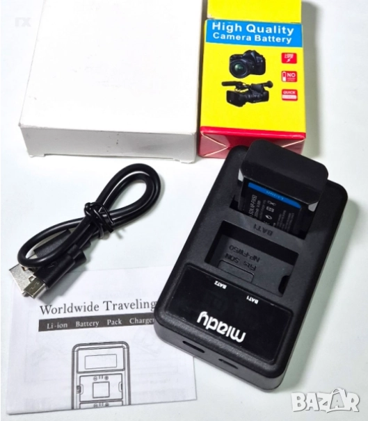 Зарядно батерии NP-FW50 , NP-F550 , Sony BC-V615, снимка 1