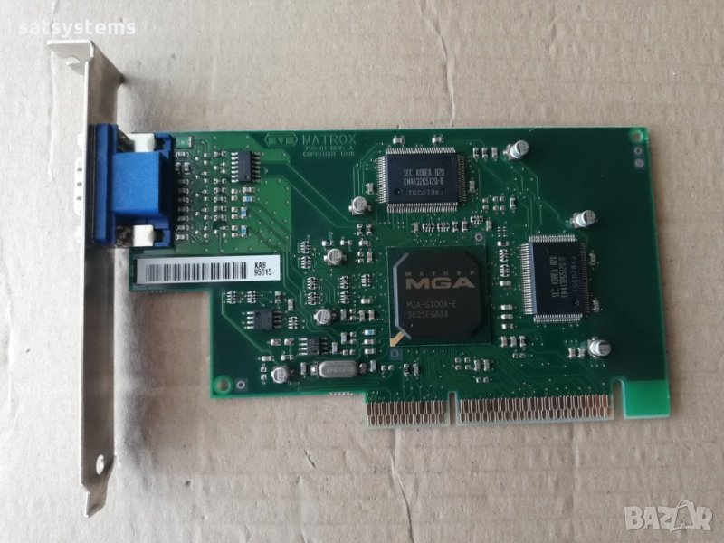 Видео карта Matrox MGI G100A/4/HP 4MB AGP, снимка 1