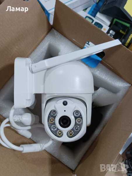 WiFi безжична въртяща се камера 5MP, нощно виждане проследяване на обекти, снимка 1