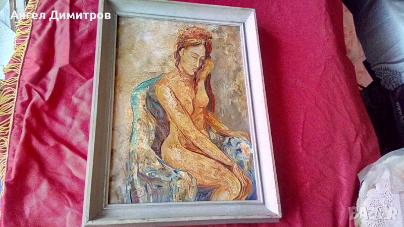 Маслена картина платно подписана, снимка 1