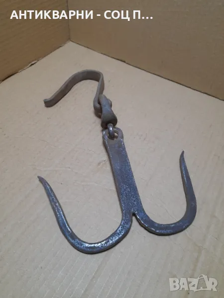 Соц Стар Ръчно Кован Ченгел За Дране На Животни., снимка 1