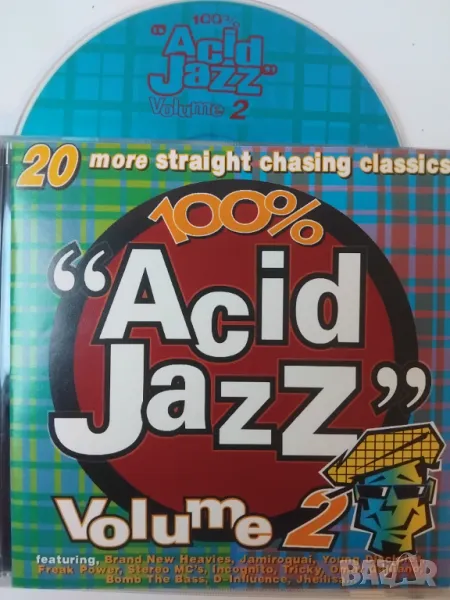 100% Acid Jazz Volume 2 (20 More Straight Chasing Classics) - матричен диск музика, снимка 1