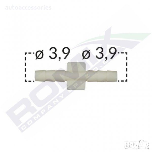 Връзка за стъклопочистваща система, тип Нипел, Пластмасов, Универсална, Ф-3.6мм, 5.6мм, 8.9мм, L-90м, снимка 1