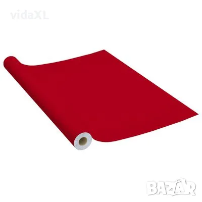 vidaXL Самозалепващо фолио за мебели, червено, 500х90 см, PVC(SKU:146124), снимка 1