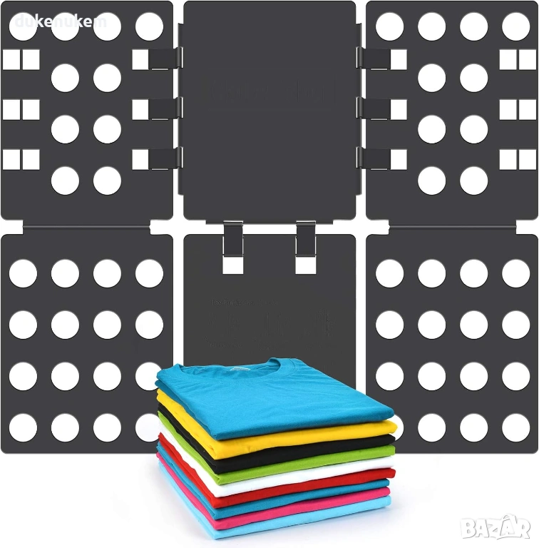 Дъска за сгъване на дрехи, органайзер за бързо и равномерно сгъване на тениски и ризи, снимка 1