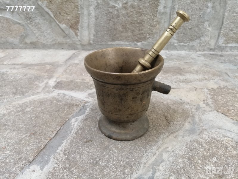 Стар български бронзов хаван / хаванче, снимка 1