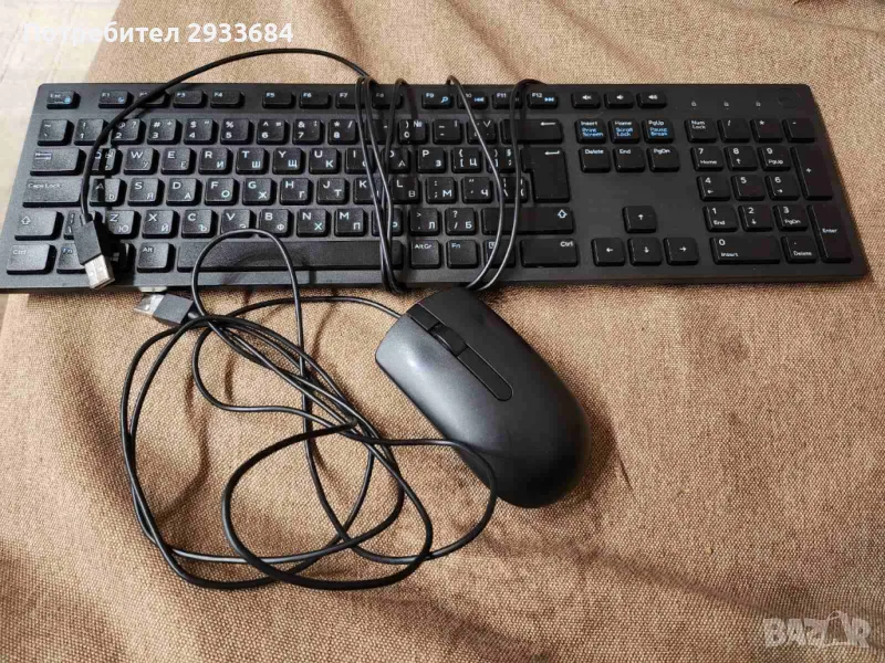 Клавиатура и оптична мишка Dell, отлично състояние, снимка 1