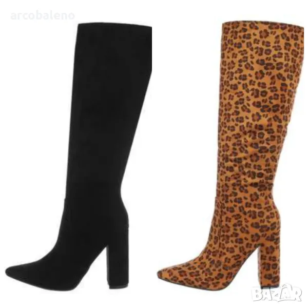 Дамски ботуши на висок ток, 2цвята , снимка 1