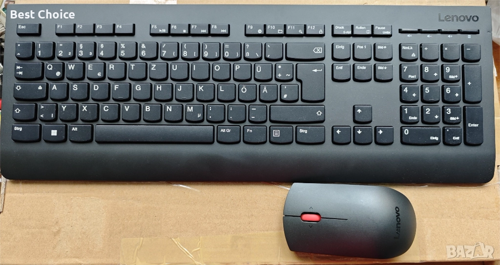 Комплект безжична клавиатура и мишка Lenovo., снимка 1