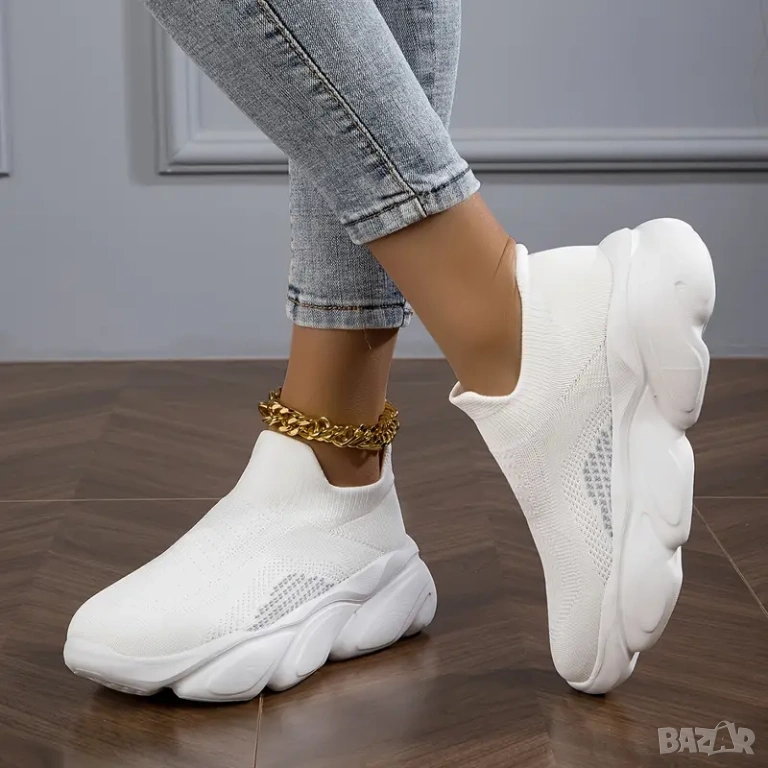 Нови бели дамски маратонки 36, снимка 1