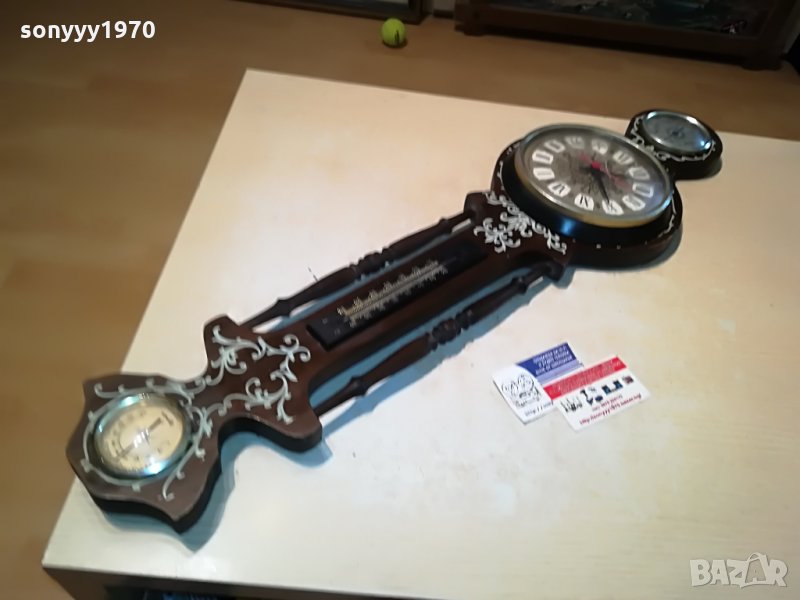 антика часовник с барометър 2606212037, снимка 1