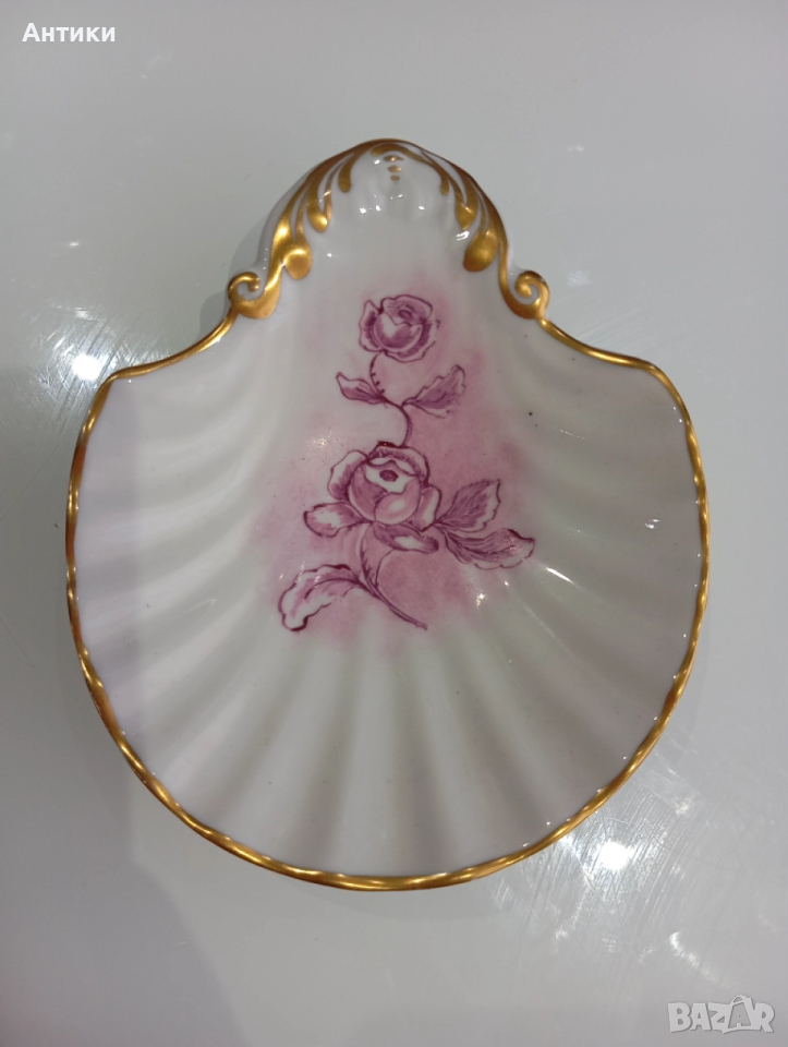 Стара порцеланова картина с печат , снимка 1