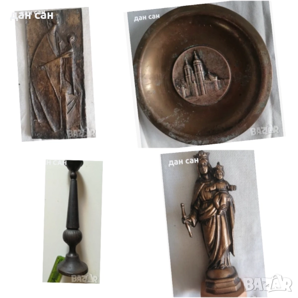 Бронзови медни скулптури релефи плакети , снимка 1