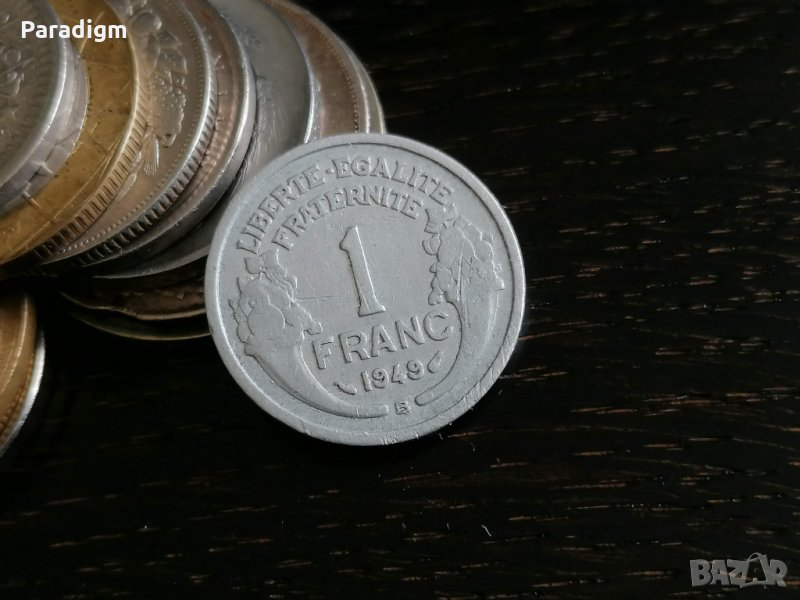 Mонета - Франция - 1 франк | 1949г.; серия B, снимка 1