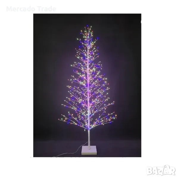 Декоративна коледна елха Mercado Trade, 767 LED лампички, Цветна светлина, 210см. , снимка 1