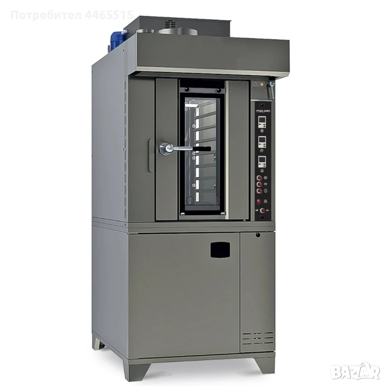 Ротационна фурна с 1 количка и 10 тави 40x60, снимка 1