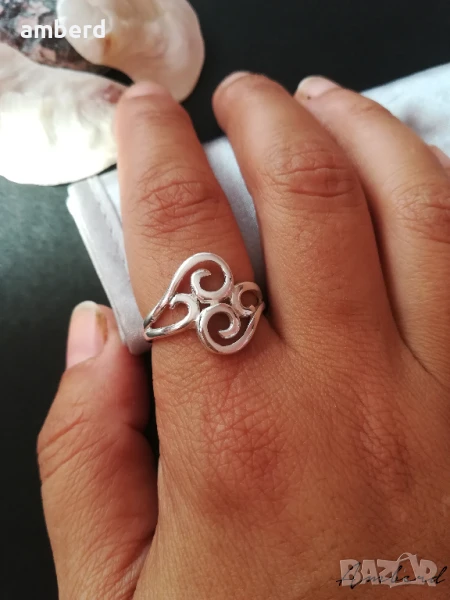 Сребърен пръстен модел R082, снимка 1