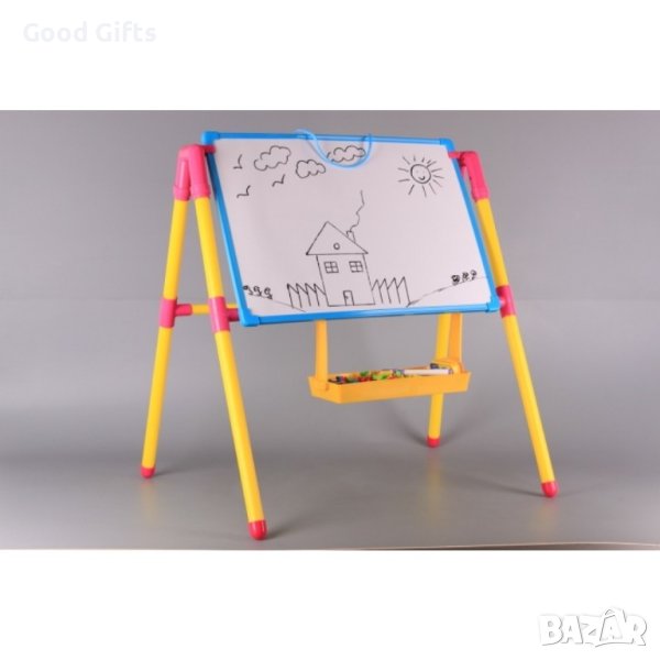 Голяма Магнитна дъска 2в1 за рисуване и писане - с букви на български език, снимка 1