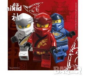 Нинджаго Ninjago 10 бр парти салфетки рожден ден, снимка 1