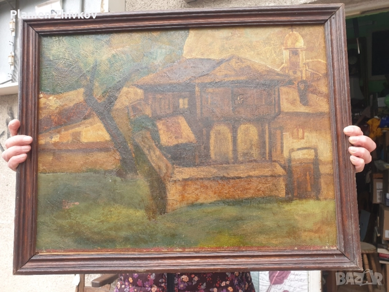 пеизаж - каширан картон , снимка 1