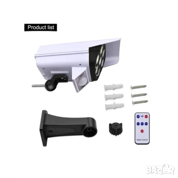 🔆 Соларна LED лампа с имитация на камера  , снимка 1